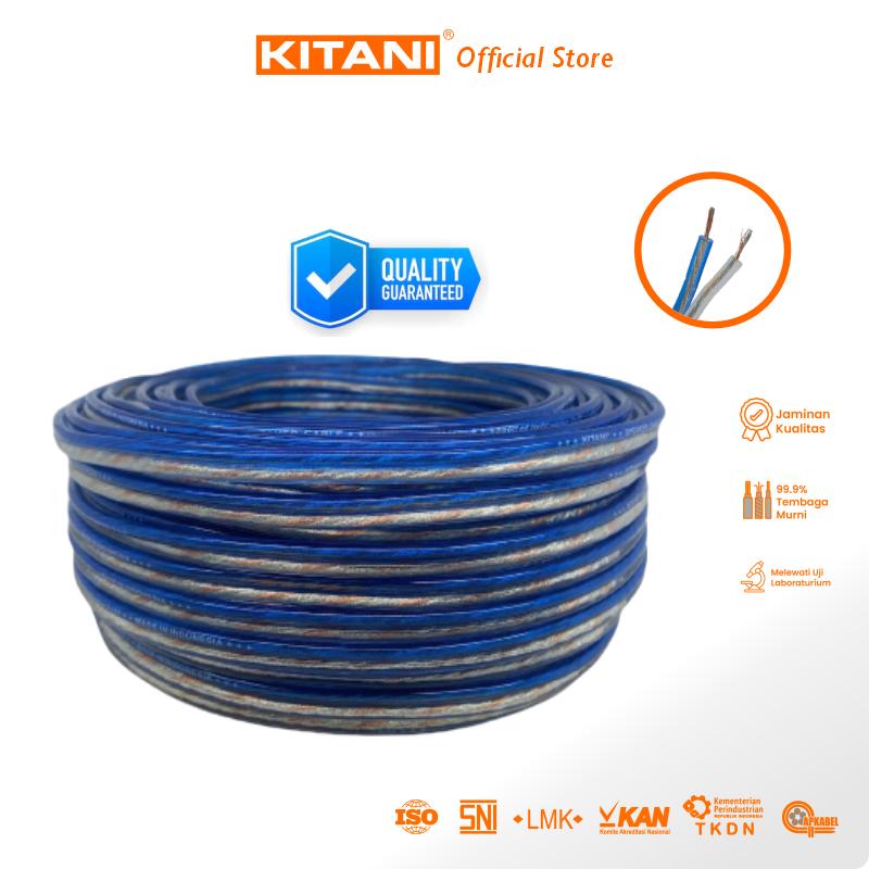 KITANI – Transparan 2×80 – 50 Meter – Kabel Audio Video