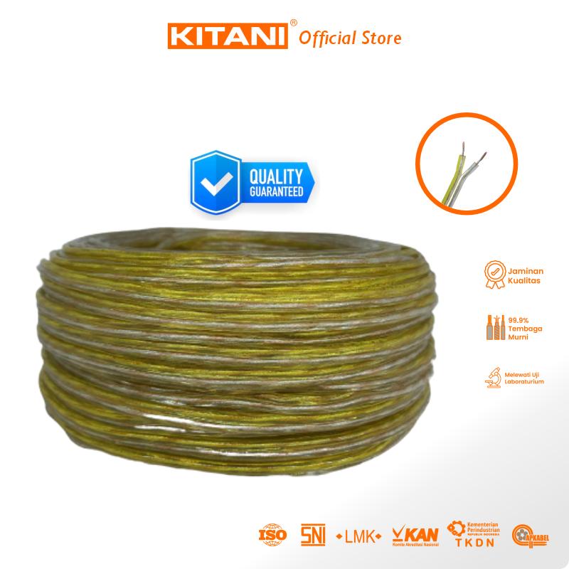 KITANI – Transparan 2×30 – 50 Meter – Kabel Audio Video