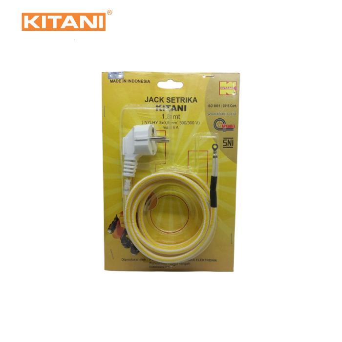 KITANI – Jack Setrika 2×0.75 mm² –  Kabel Setrika – 1,8 Meter