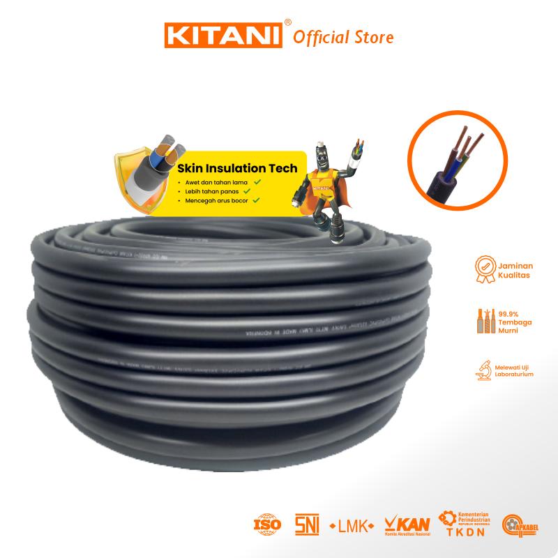 KITANI – NYY 3×2.5 mm² – 100 Meter –  Kabel Listrik Tembaga Kawat