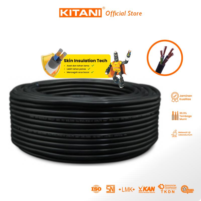 KITANI – NYMHY 4×1.5 mm² – 100 Meter –  Kabel Listrik Tembaga Serabut