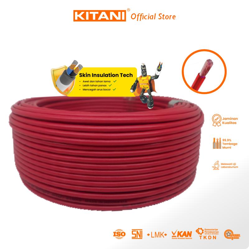 KITANI – NYAF 6 mm² –  50 Meter – Kabel Listrik Tembaga Serabut