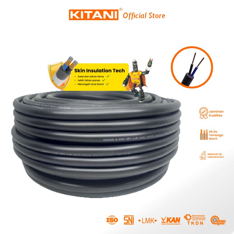 KITANI – NYY 2×10 mm² – 100 Meter –  Kabel Listrik Tembaga Kawat