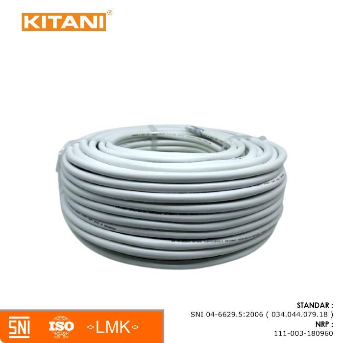 KITANI – NYMHY 2×0.75 mm² Oval – 100 Meter –  Kabel Listrik Tembaga Serabut