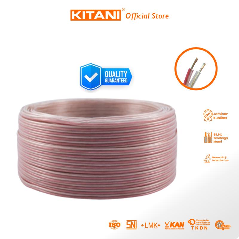 KITANI – Transparan 2×120 – 60 Meter –  Kabel Audio Video