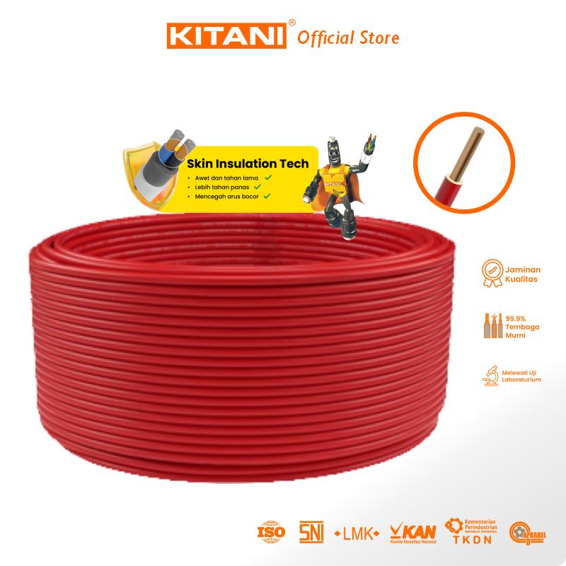 KITANI – NYA 6 mm² –  100 Meter –  Kabel Listrik Tembaga Kawat