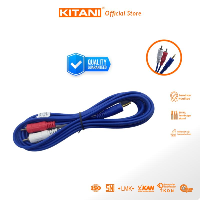KITANI – Jack RCA 2Way 2-1 –  Kabel Audio Video – 1.8 Meter