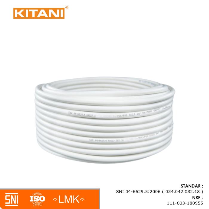 KITANI – NYLHY 3×0.5 mm² – 50 Meter – Kabel Listrik Tembaga Serabut